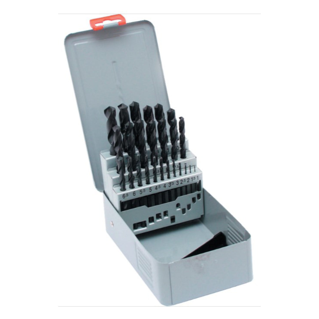 HSS Drillsets (Black Finish) - Metal Box