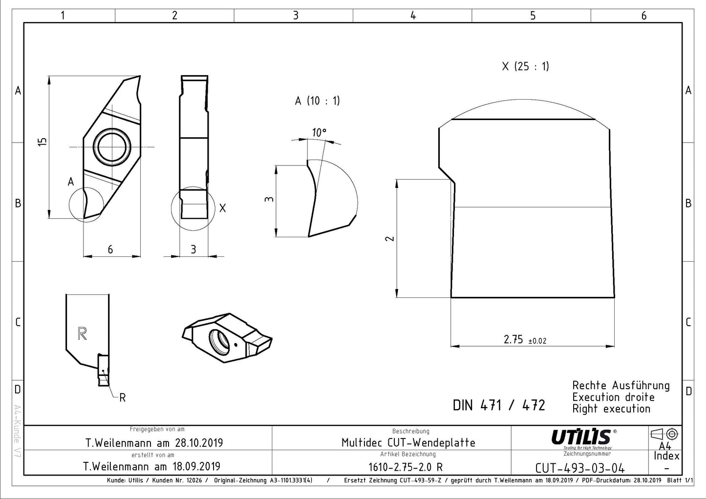 1610-2.75-2.0 R UHM20 HPX