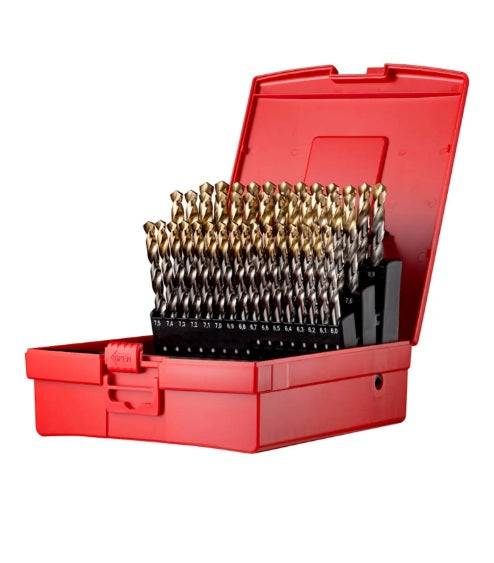 Dormer A095203 (A002 TiN Coated Drill) Sets 6.0-10.0 in 0.1 steps in Box